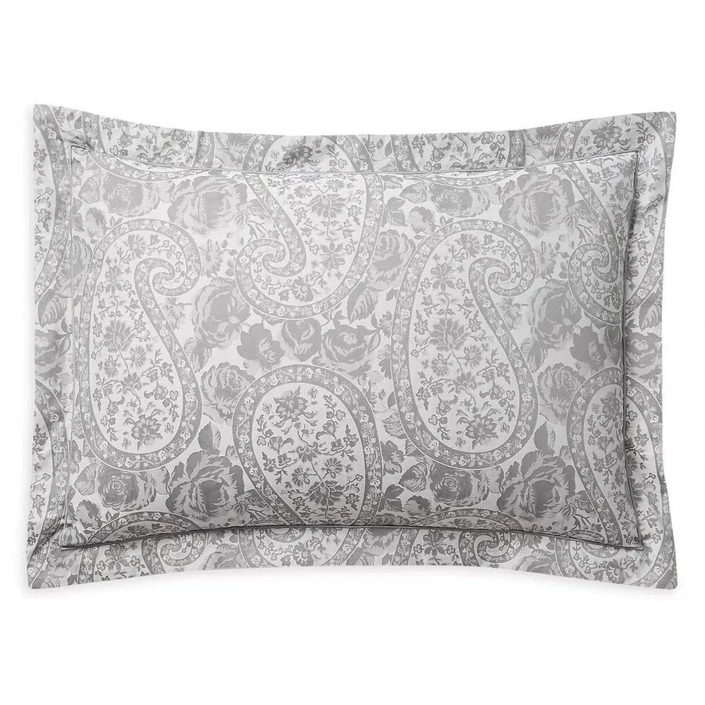 Ralph Lauren Home Aubree Paisley One King Sham Graphite Grey 20 x 36 in